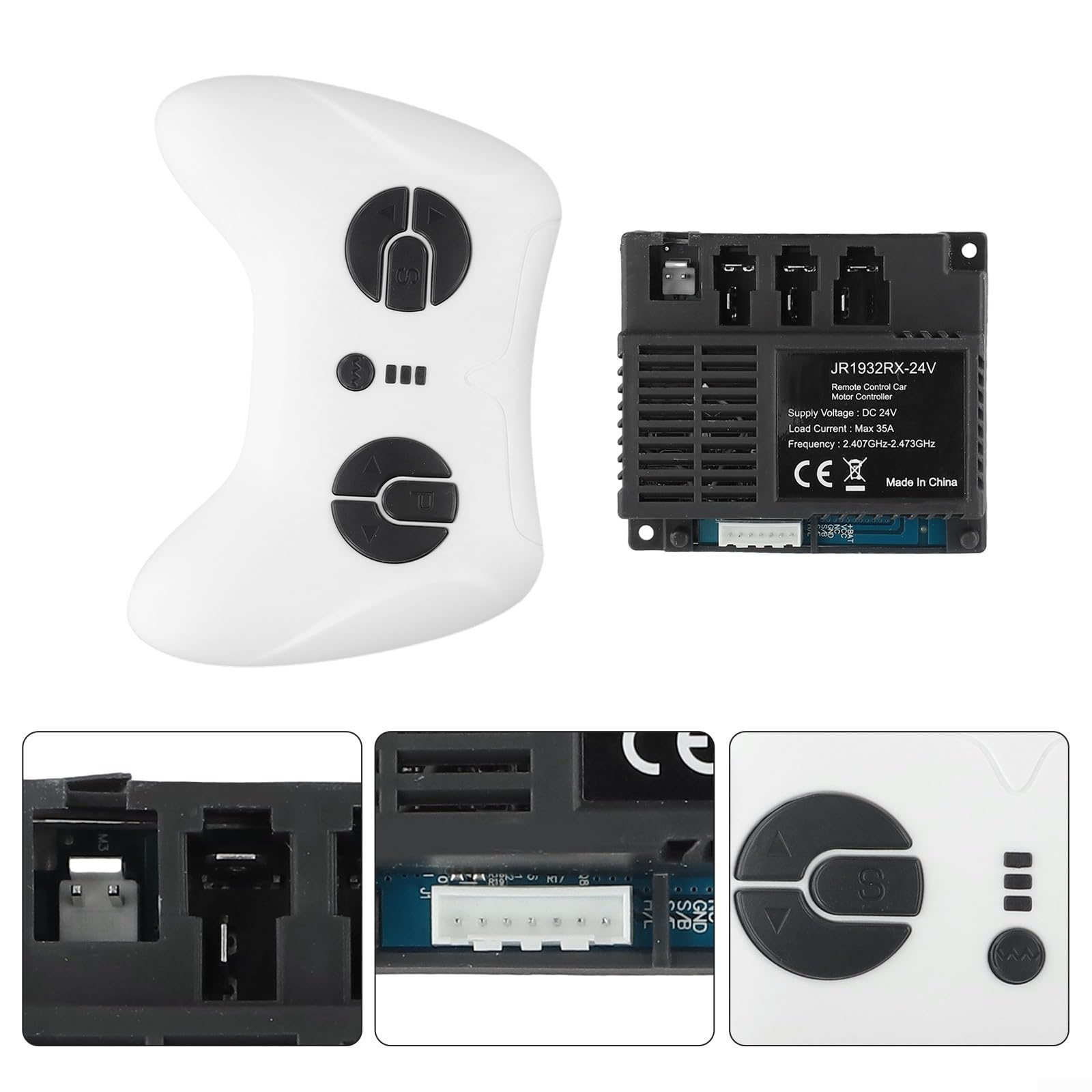 Ricevitore JR1932RX-24V per telecomando compatibile 2.4G per veicoli elettrici per bambini Presa a lati a 7 pin (JR1932RX-24V ricevitore)