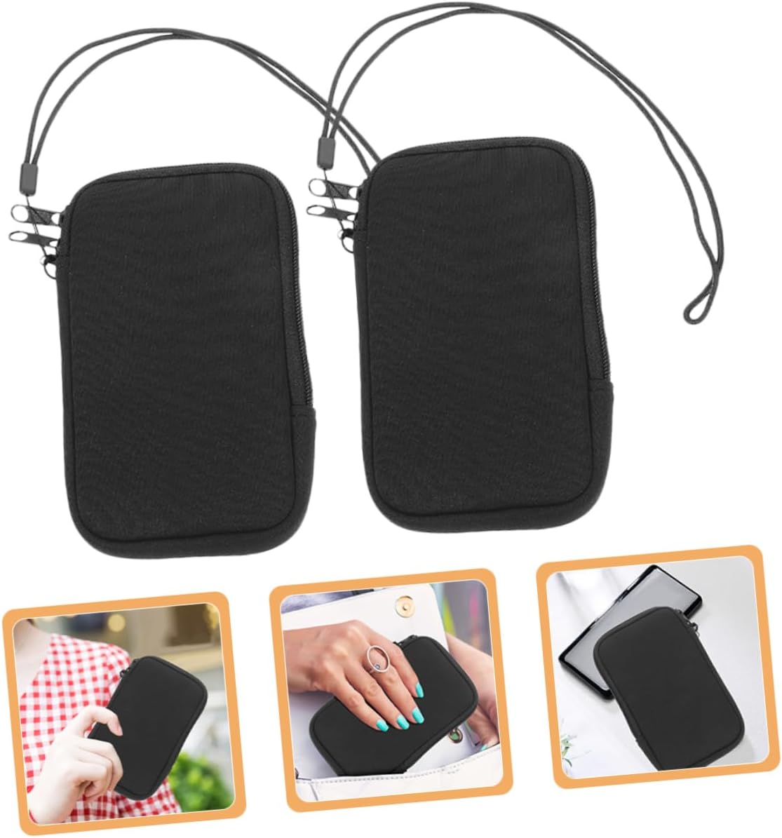 OSALADI 6pcs Neoprene Cell Phone Sleeves Travel Phone Protector Pouches for Women for Beach Gym and Everyday Use
