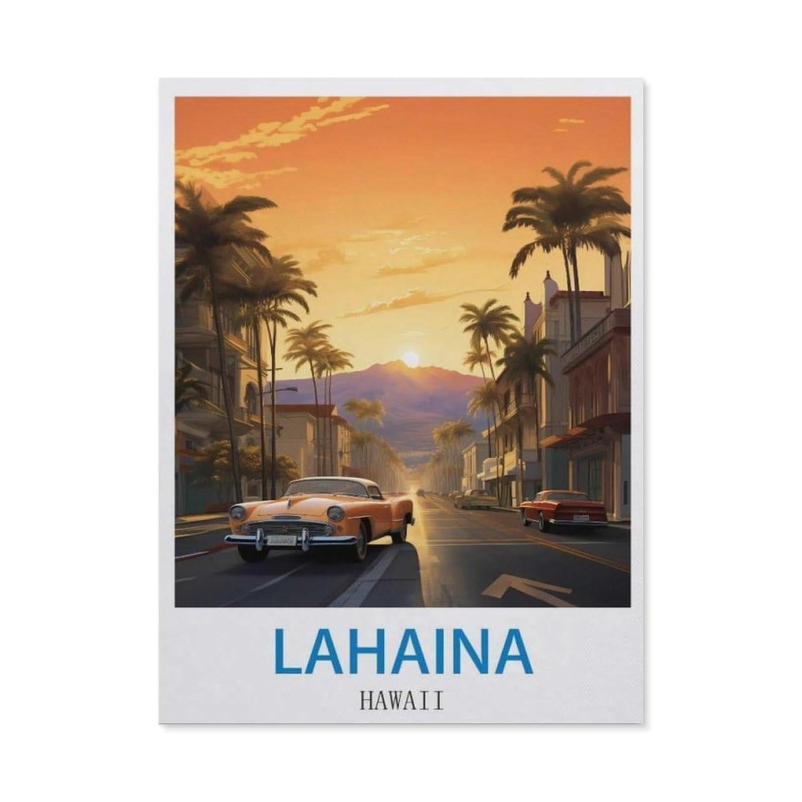BEAYODKP 5D Diamond Painting，Lahaina Hawaii（50x60cm）