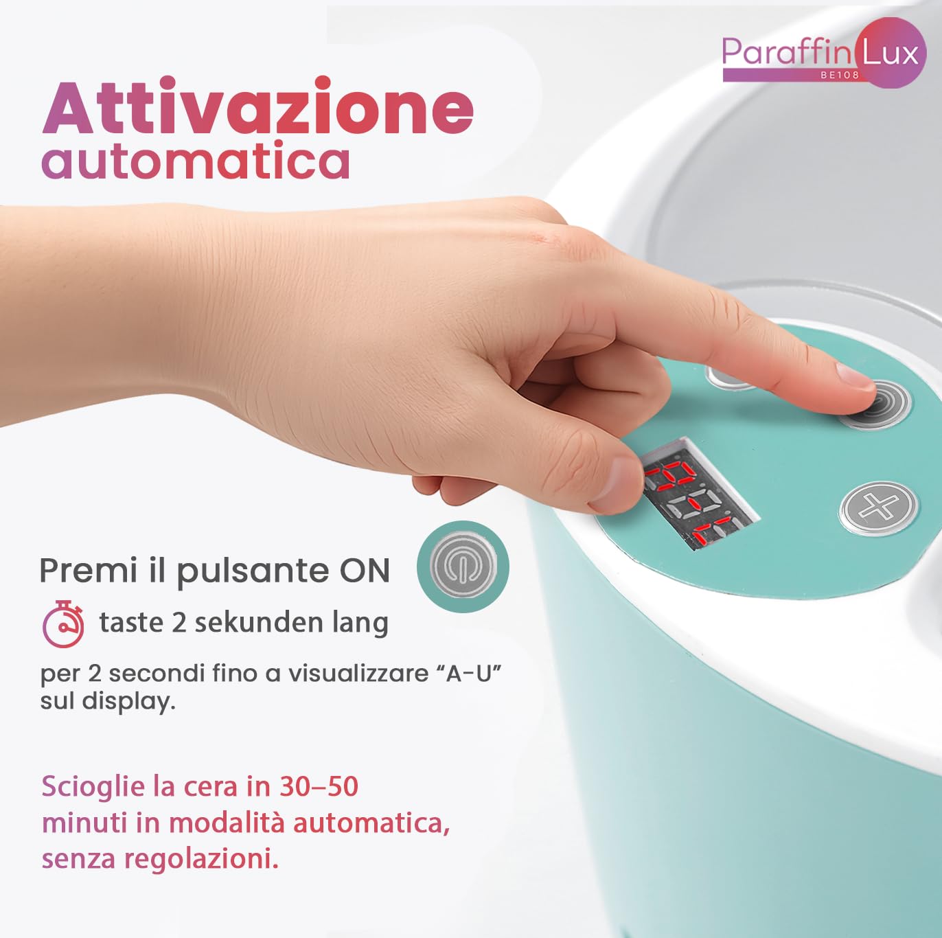 Bagno di Paraffina per Mani e Piedi di Boston Tech® | Sollievo per Dolore Muscolare e Artrite | Idrata, Ammorbidisce e Rivitalizza la Pelle | Capacità 5L + 2 Blocchi di Cera + Accessori Premium