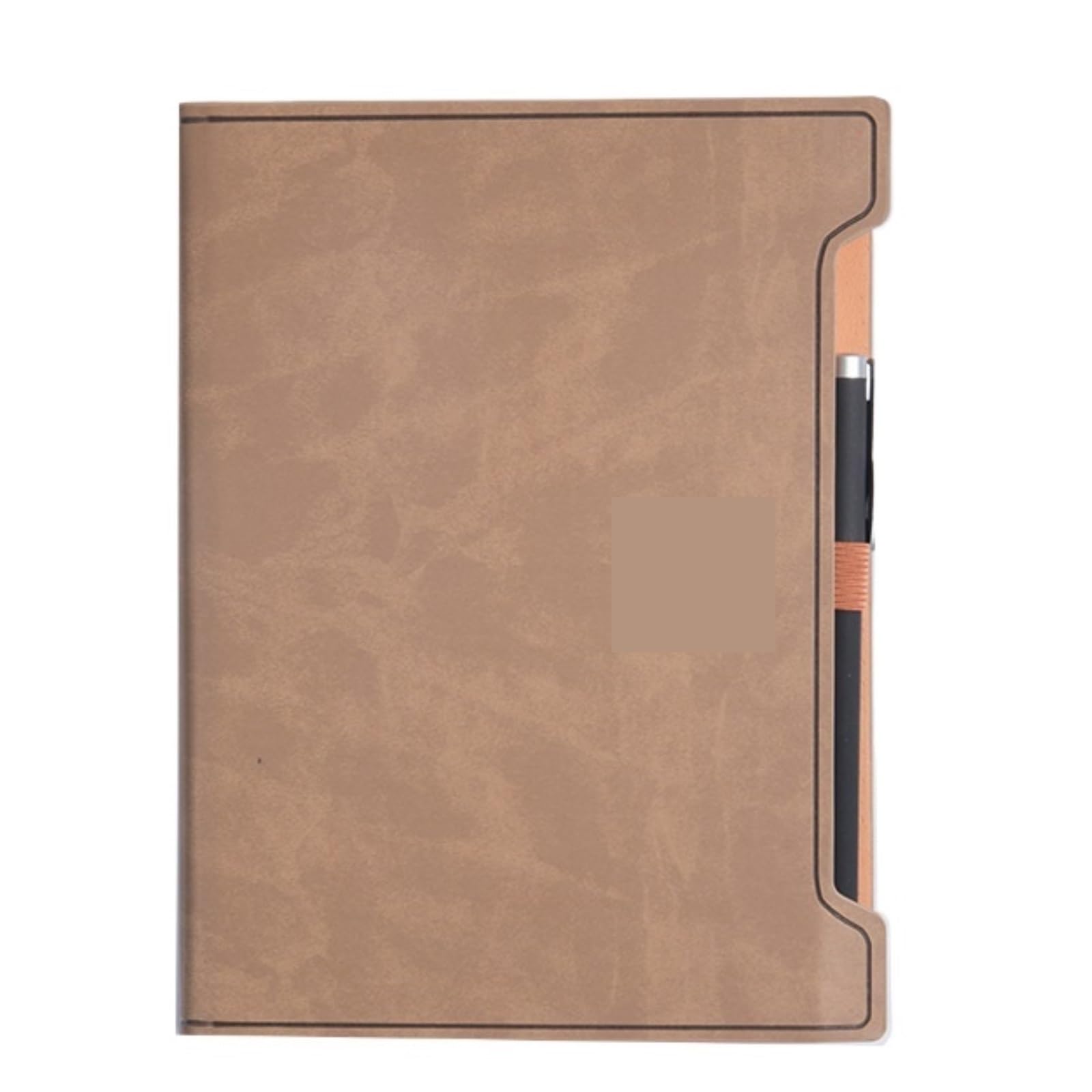 Schreibblock Notizblock A5 Notizbuch Mit Verstärkten Innenseiten, Multifunktionaler Besprechungsrekorder Geeignet für Lernen(Brown)
