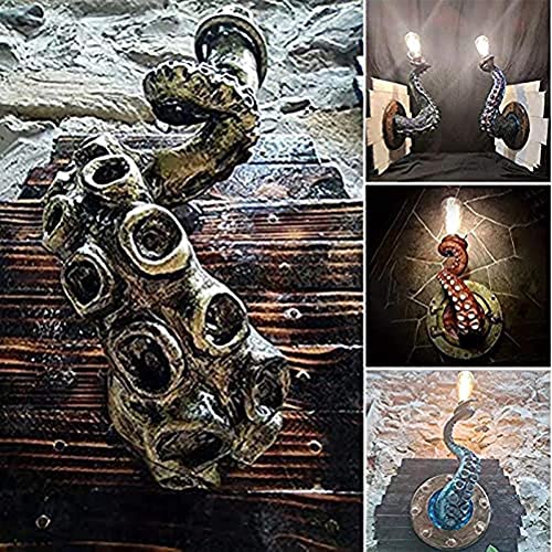 Image of Retro Octopus Electric Light Tentacle Monsters with Bulbs Hanging on Wall Octopus Tentacle lamp Holder,Resin Wall Lamps for Wall Art Decoration
