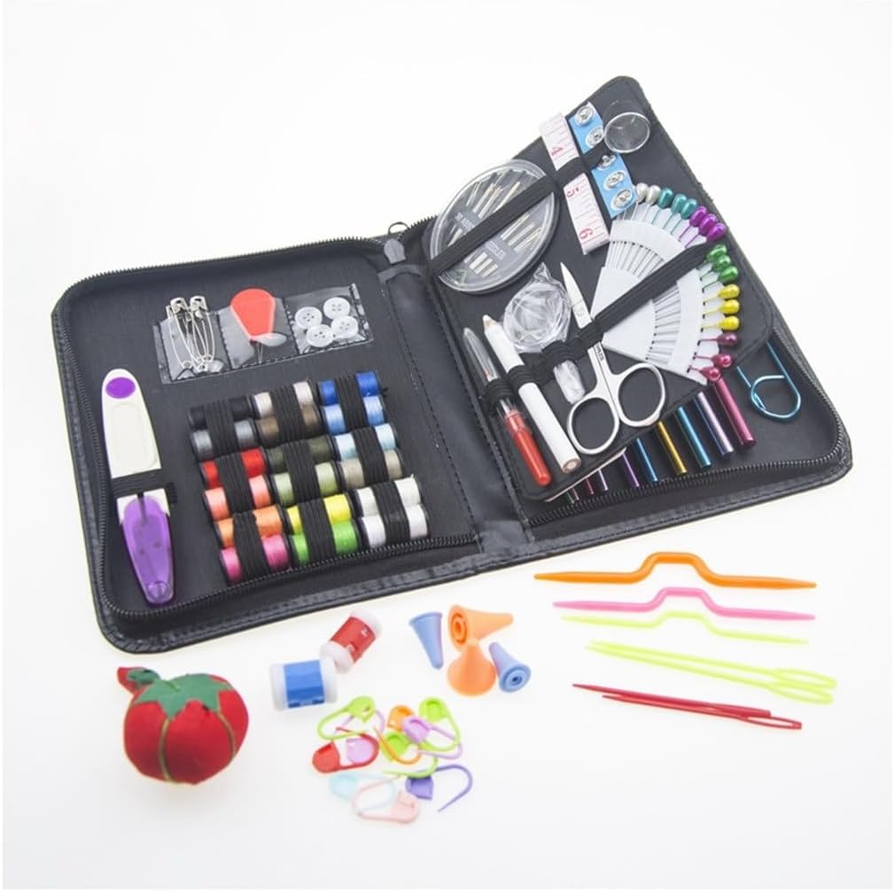 JSEIAJB 136 Pieces Layer Crochet Set Home Travel Sewing Kit Sewing Tools Combination