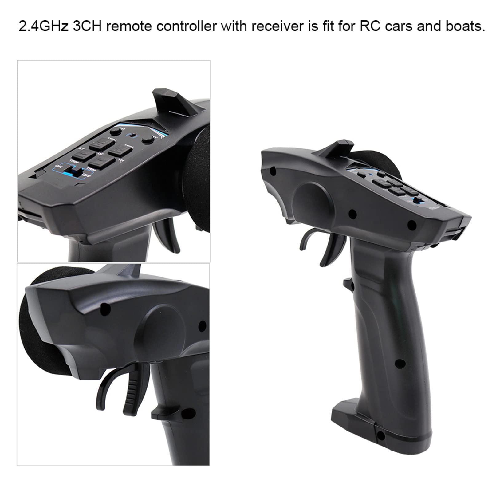 de Radio RC, transmisor RC y Receptor de 2.4GHz de 2.4GHz Radio Transmisor de Control Remoto Controlador de automóvil RC Transmisor de automóvil RC Recibidor de automóvil RC para
