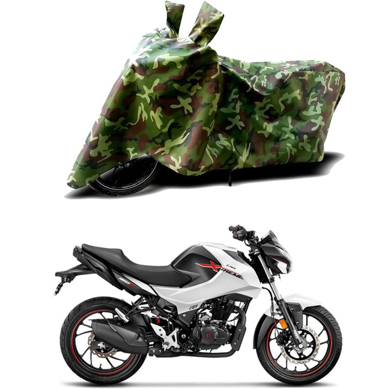 Image of 100% Water Resistant Bike Scooty Two Wheeler Body Cover Compatible for Hero Xtreme 160R 2.0 /UV-Rays /Heat Protection /Birds Dropping /Scratchproof /Dust Proof /Waterproof /All Varient[Green MJ]