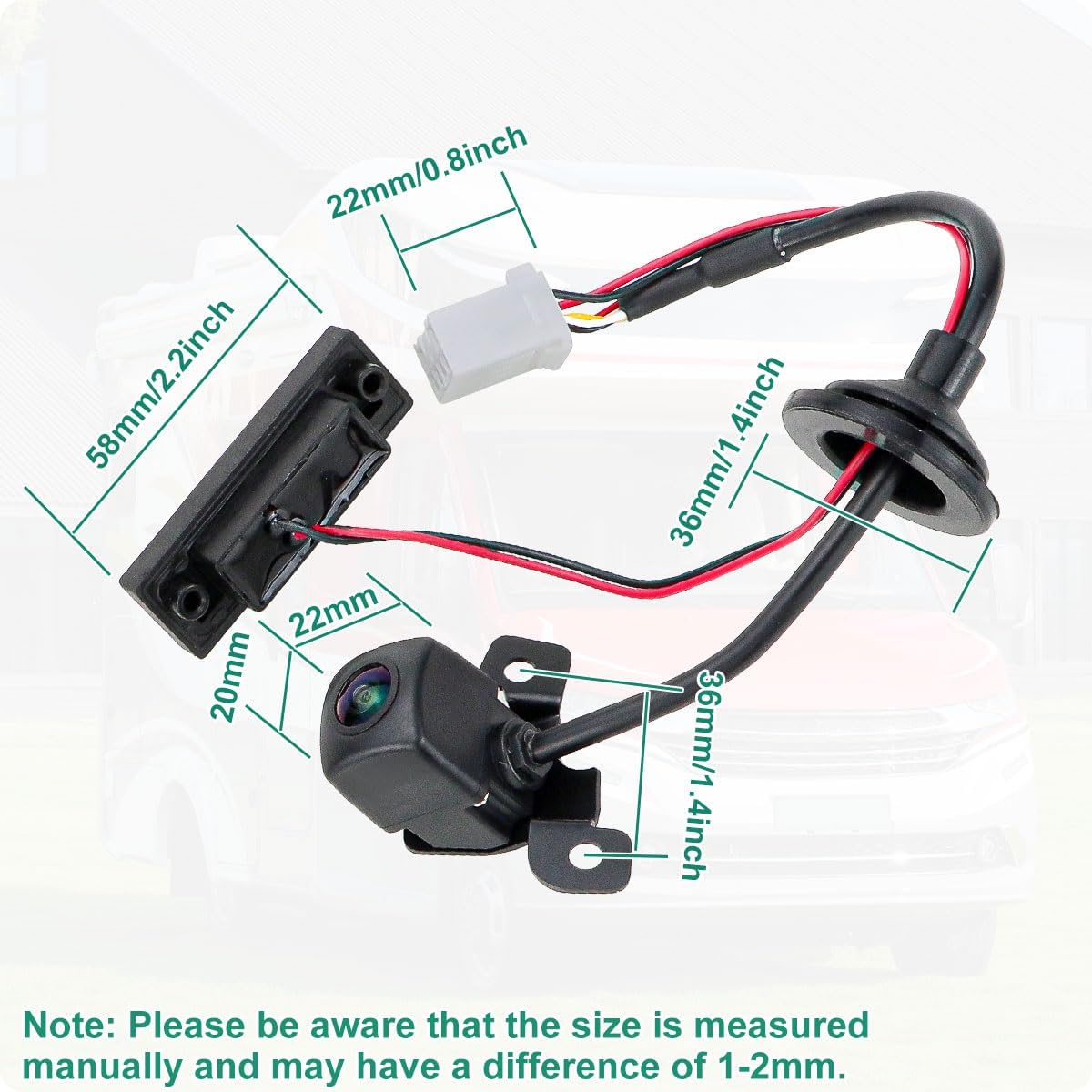 95760-4L011 Rear View Camera Replacement for Hyundai Solaris 2014, Hyundai Accent 2014 and Hyundai Sonata 2017, OE Backup Cam Replaces 957604L011 by GreenYi