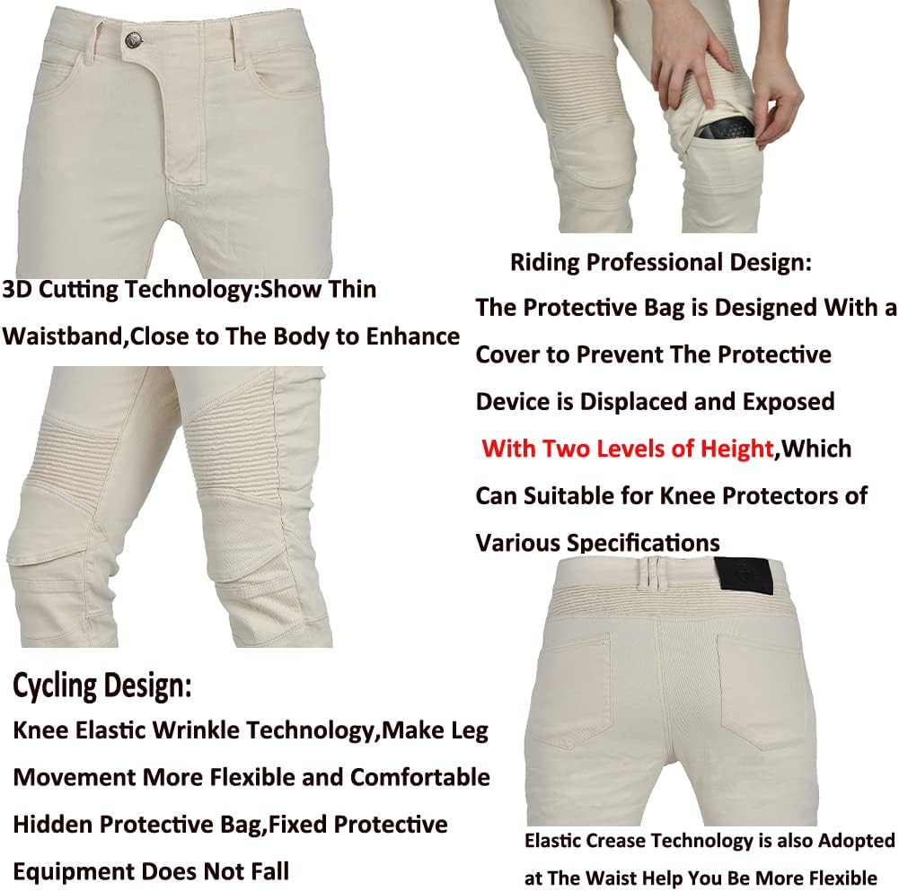 Waterproof Motorcycle Riding Protective Pants Men Motocross Racing Jeans with 4 X CE Armor Protectors