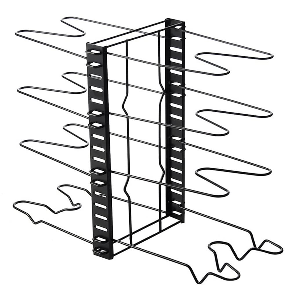 Estante Organizador de ollas y sartenes Ajustable 3 métodos de Bricolaje Sartenes de Metal Resistente Tapas de ollas Estante de Almacenamiento para Cocina (Color: B) (B)