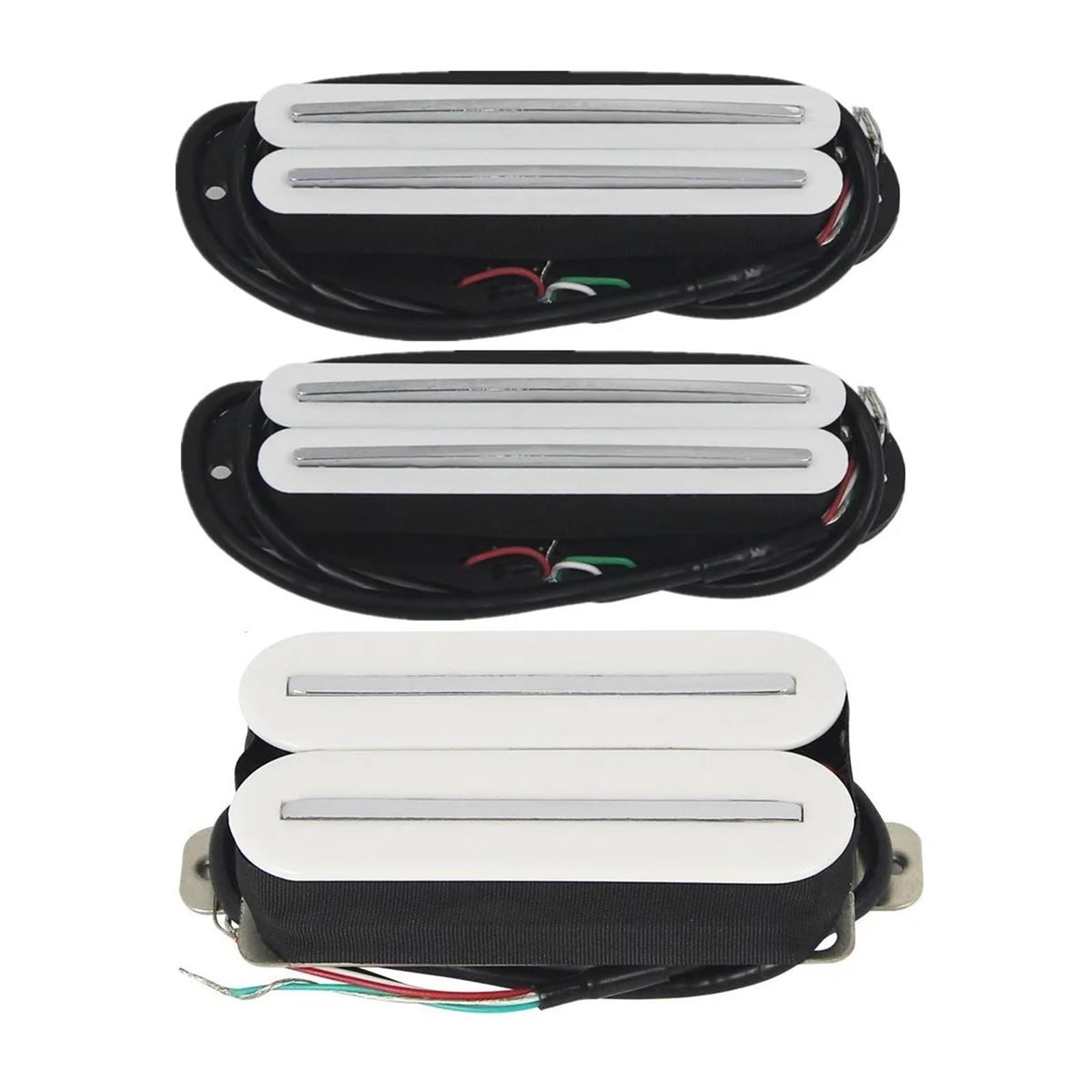 Pastilla De Guitarra Eléctrica Profesional Juego De Pastillas De Guitarra De Cerámica | Juego de pastillas de guitarra SSH de cerámica, 3 uds., pastillas Humbucker de rieles duales, piezas de guitarra blancas