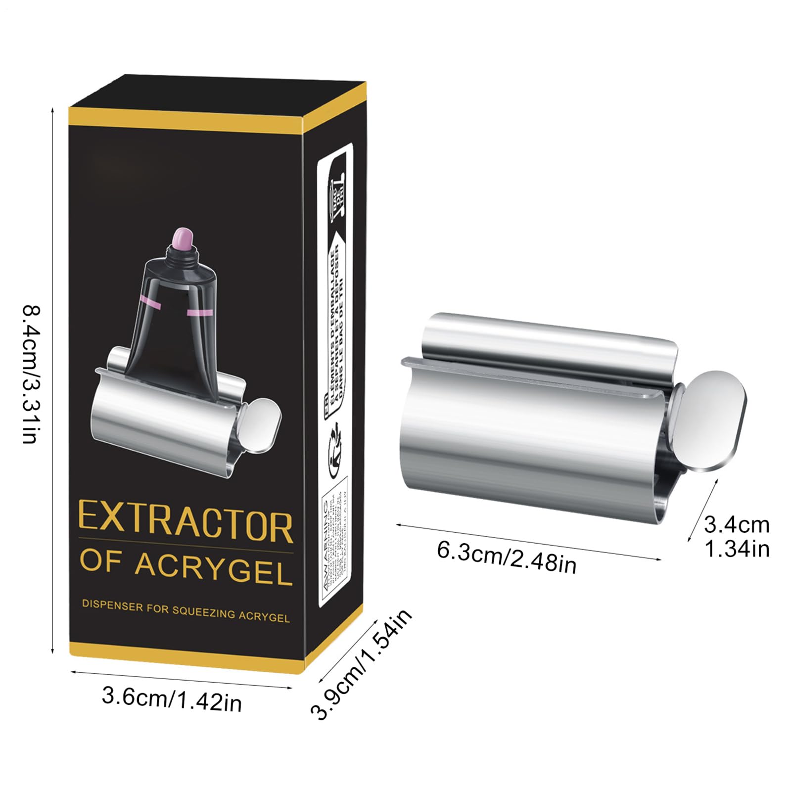 Toothpaste Squeezer - Stainless Steel Tube Squeezer Rollers | Metal Tube Presser | Tube Wringer for Hand Cream | Manual Toothpaste Dispenser Rollers, Stainless Steel Paste Wringer for Paint Cream