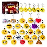 37 Emoji Party Supplies Set - Emoji Keychain Plush Set for Kids and Adults - Emoji Party Favors Express Positive Emotions and Moods