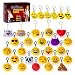 37 Emoji Party Supplies Set - Emoji Keychain Plush Set for Kids and Adults - Emoji Party Favors Express Positive Emotions and Moods