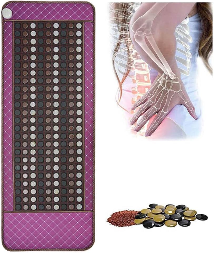 ICEMOB Almohadilla de turmalina de belleza de jade natural - almohadilla de calefacción infrarroja lejana de todo el cuerpo - almohadilla de calefacción física de jade caliente,70cm*160cm