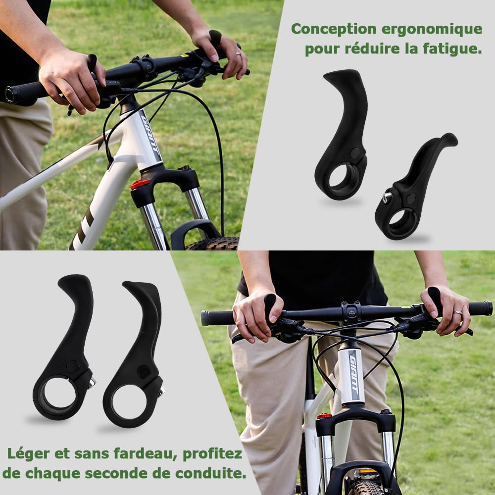 Atyhao Poignée D'extrémité De Guidon De Vélo 1 Paire De Poignées De