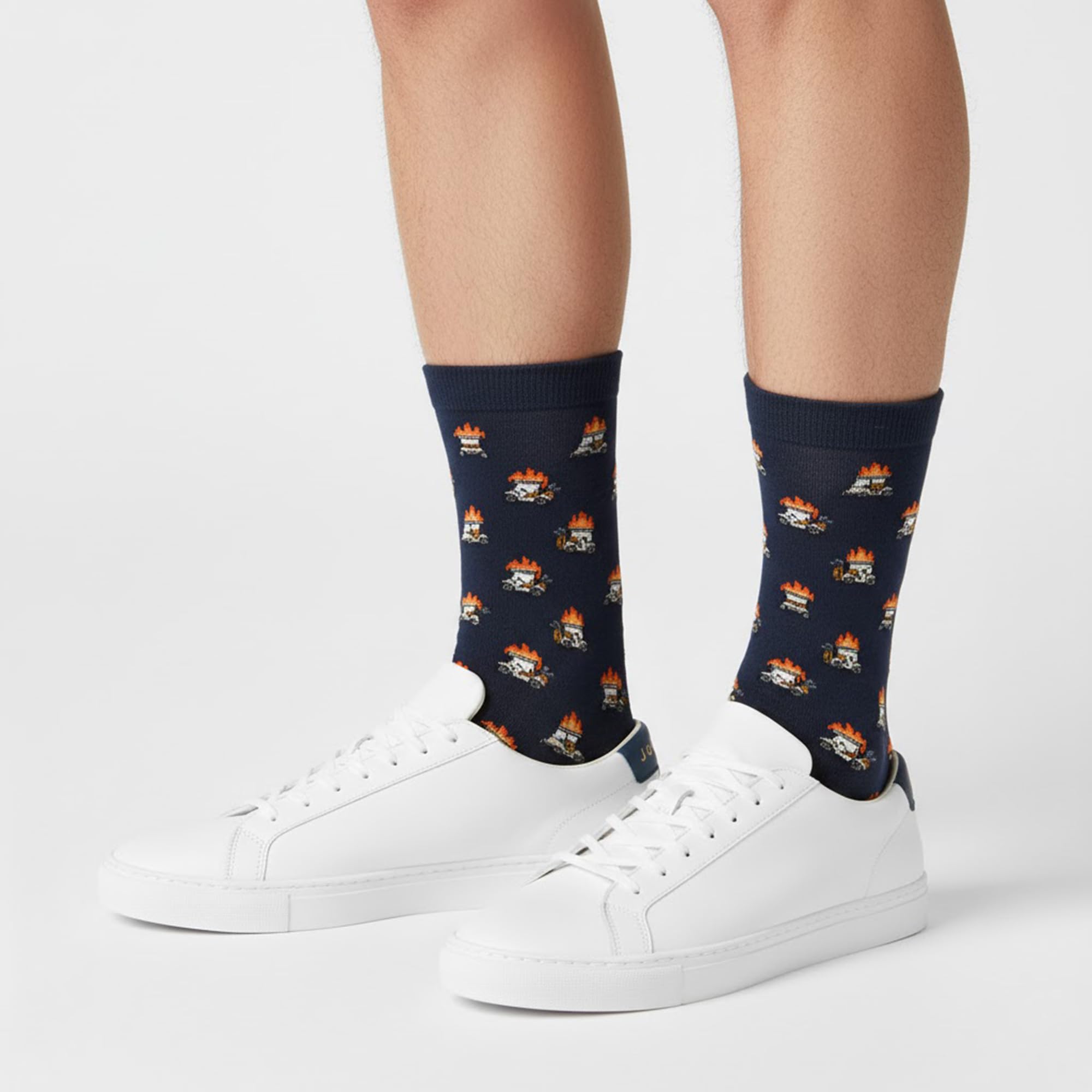 ZEETY Golf Socks – Funny Cart on Fire Novelty Socks, Golf Accessories and Gifts for Men and Women, 1 Pair per Pack, Size 9-13