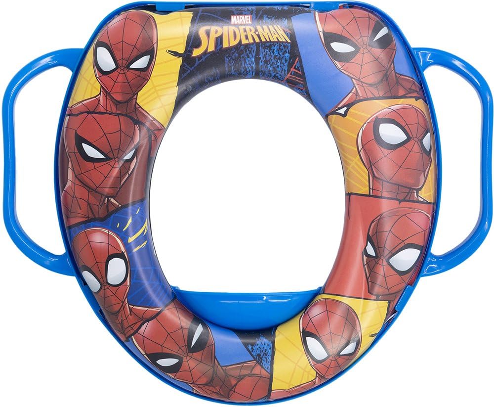 Stor Reductor de inodoro infantil Marvel Spiderman, con cómodo acolchado y dos asas, lavable y reutilizable