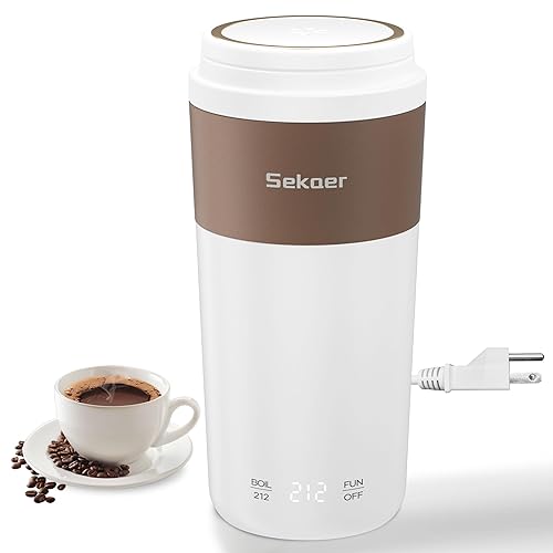 Sekaer Travel Portable Kettle, Dual Voltage 110-240V, Mini Electric Kettle