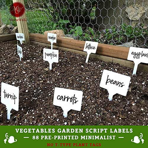 88 PCS Plant Labels , Nursery Garden Tags for Pots - Seed & Plant Markers Vegetable Fruit Organization Labels for Indoor/Outdoor(No Labels , Only Stickers)
