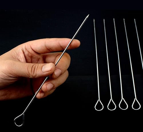 Miniatura 2 de Brochetas de barbacoa de acero inoxidable de 8 pulgadas, pinchos de Kebab de Shish Kabob 12 PC