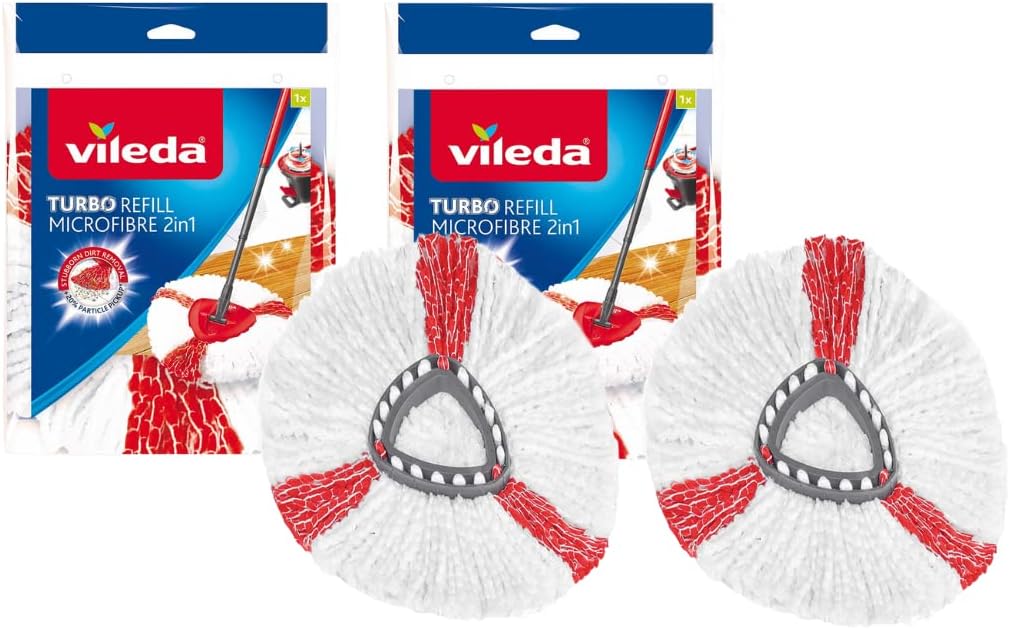 Lot 6 Recharges Microfibre Chenille Viledar Turbo – EasyWring, Spin, Smart Mop