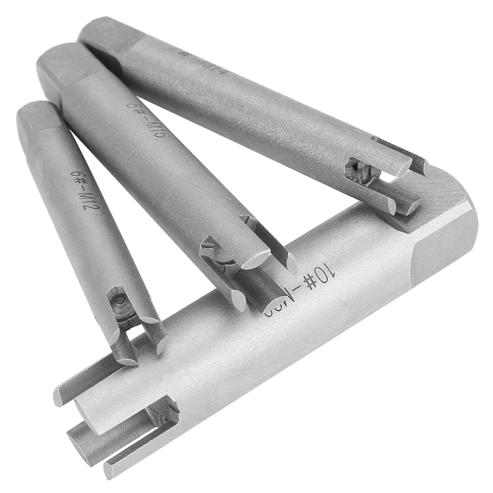 Fafeicy Set di estrattori per rubinetti, ad alta velocità in acciaio inox con testa rotta, per rimuovere viti e bulloni (set da dieci pezzi), estrattore a filo rotto