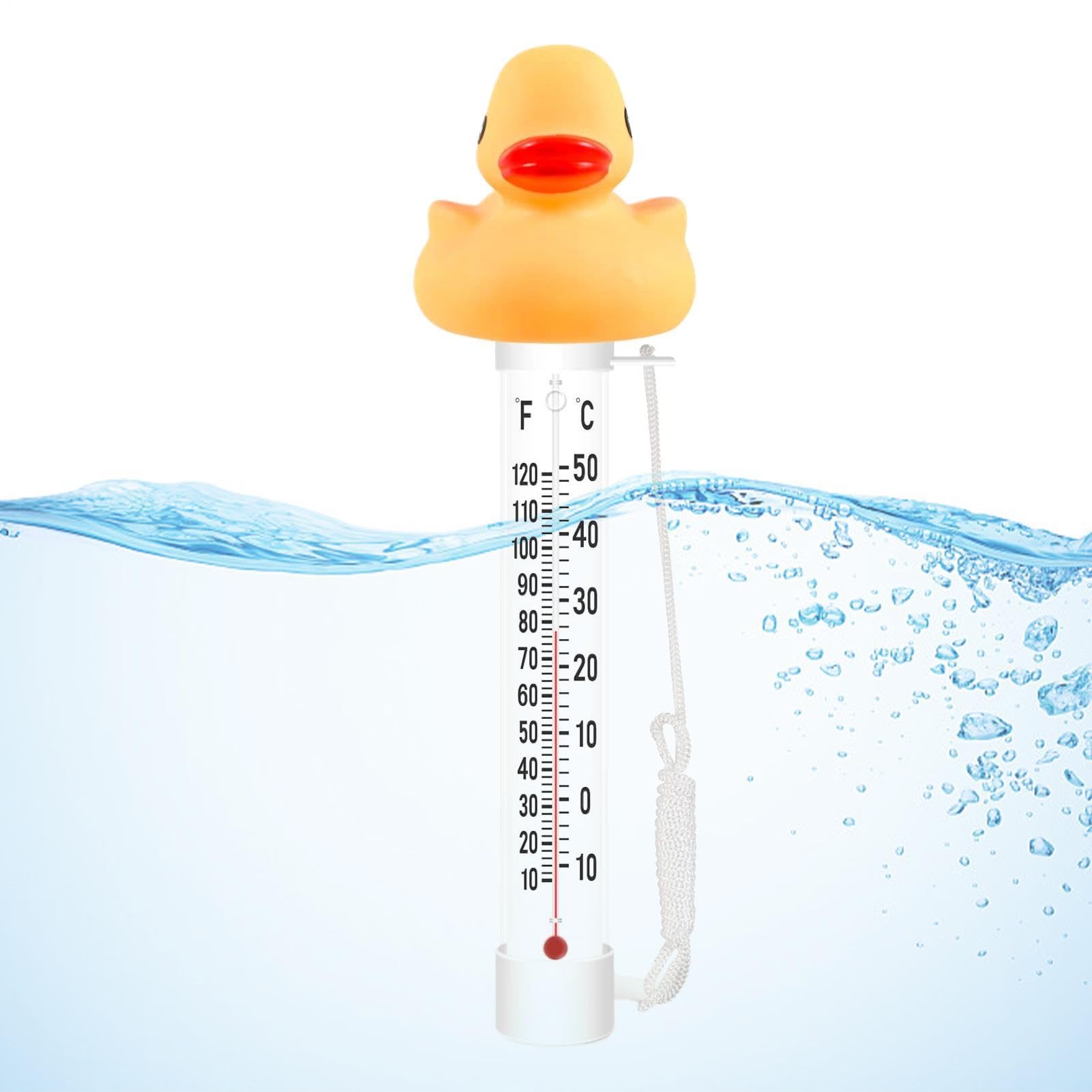 Floating Pool Thermometer Duck Octopus Water Temperature Gauge with String