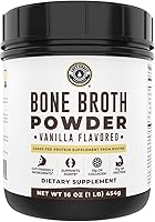Vista 2 de Left Coast Performance Caldo de hueso de vainilla y polvo de colágeno múltiple para soporte de articulaciones, cabello, piel y uñas
