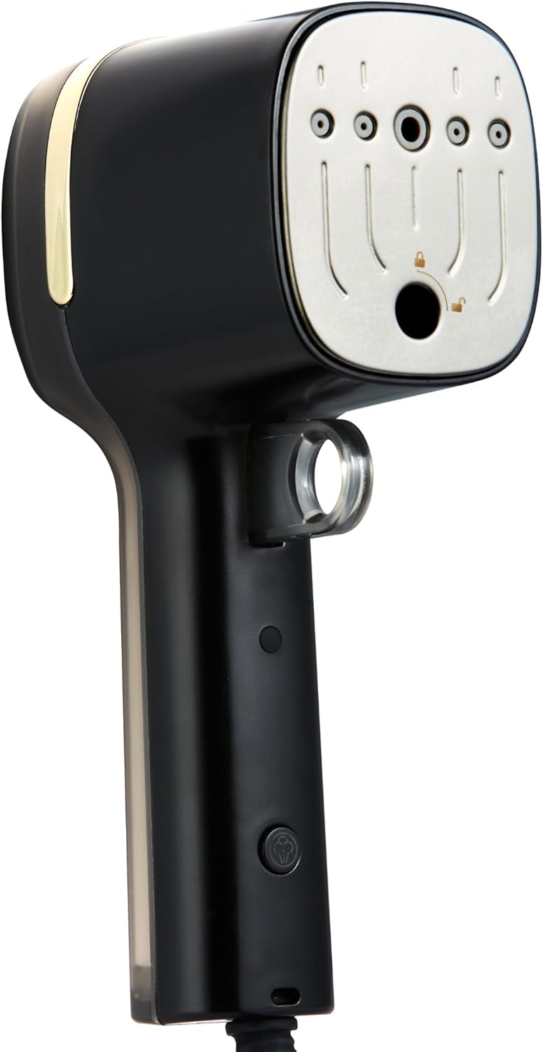 SALAV HS-15 QuickSteam Handheld Garment Steamer for Clothes – 1000W Fast-Heat Travel Steamer, No-Drip Leak-Free Steam, Stainless Steel Plate, Compact Portable Design for Home & Travel (Onyx)