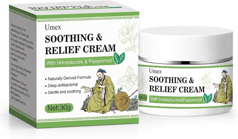 Creme hidratante facial e corporal Umex com madressilva e menta
