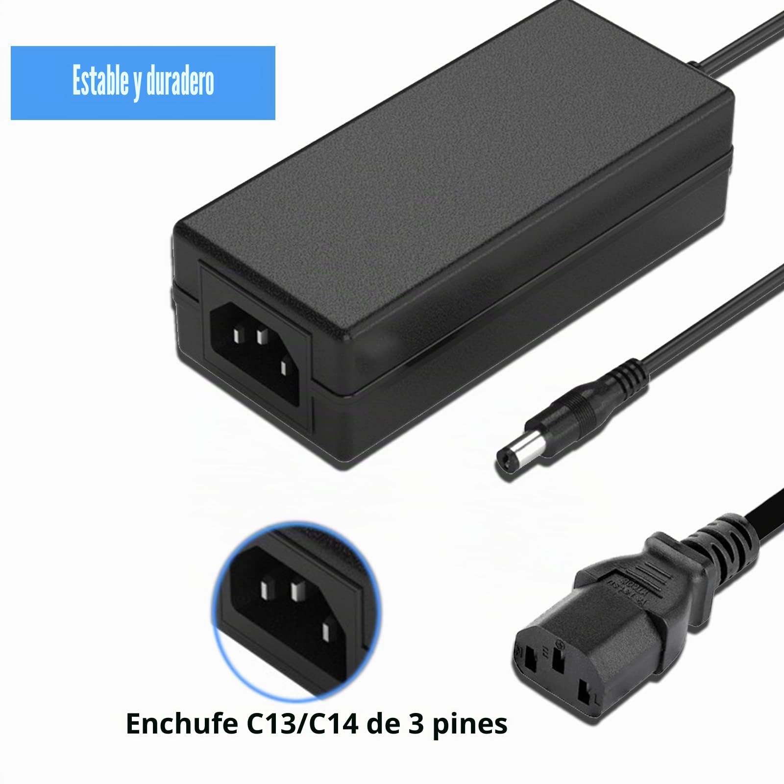 JOYLIT Alimentador 24V 2A 48W Transformador Voltaje de Entrada AC 100-240V a DC 24V, Fuente Alimentacion Adaptador para Tira de LED