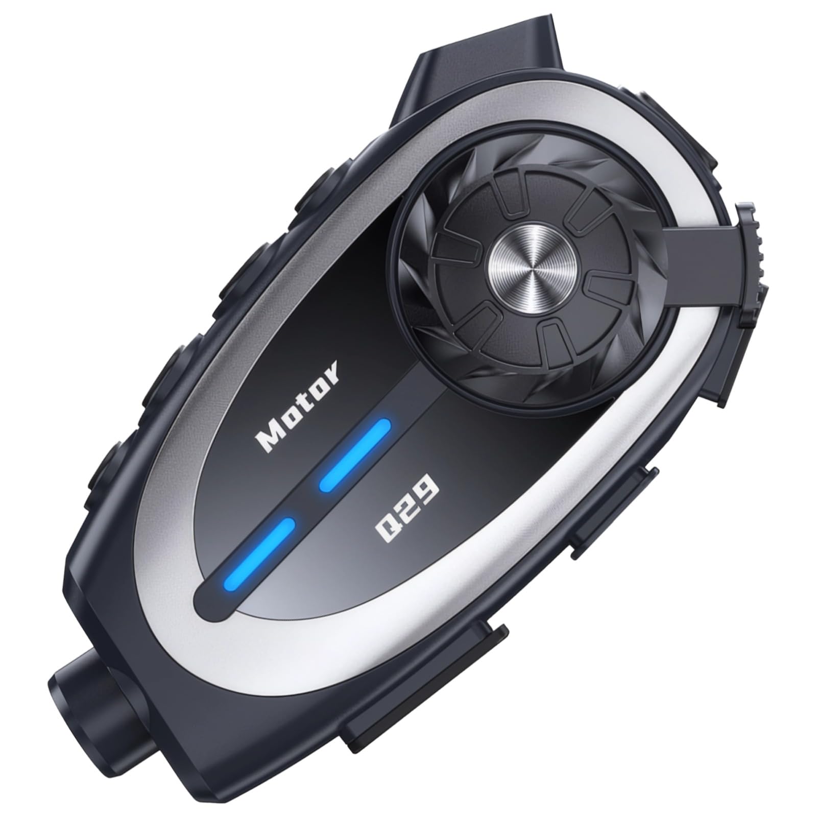 Q29 - Intercomunicador para casco de motocicleta con cámara, alta definición 1080P, gran angular de 120°, rango de intercomunicación de 500 metros, batería de 1500 mAh, uso compartido de música