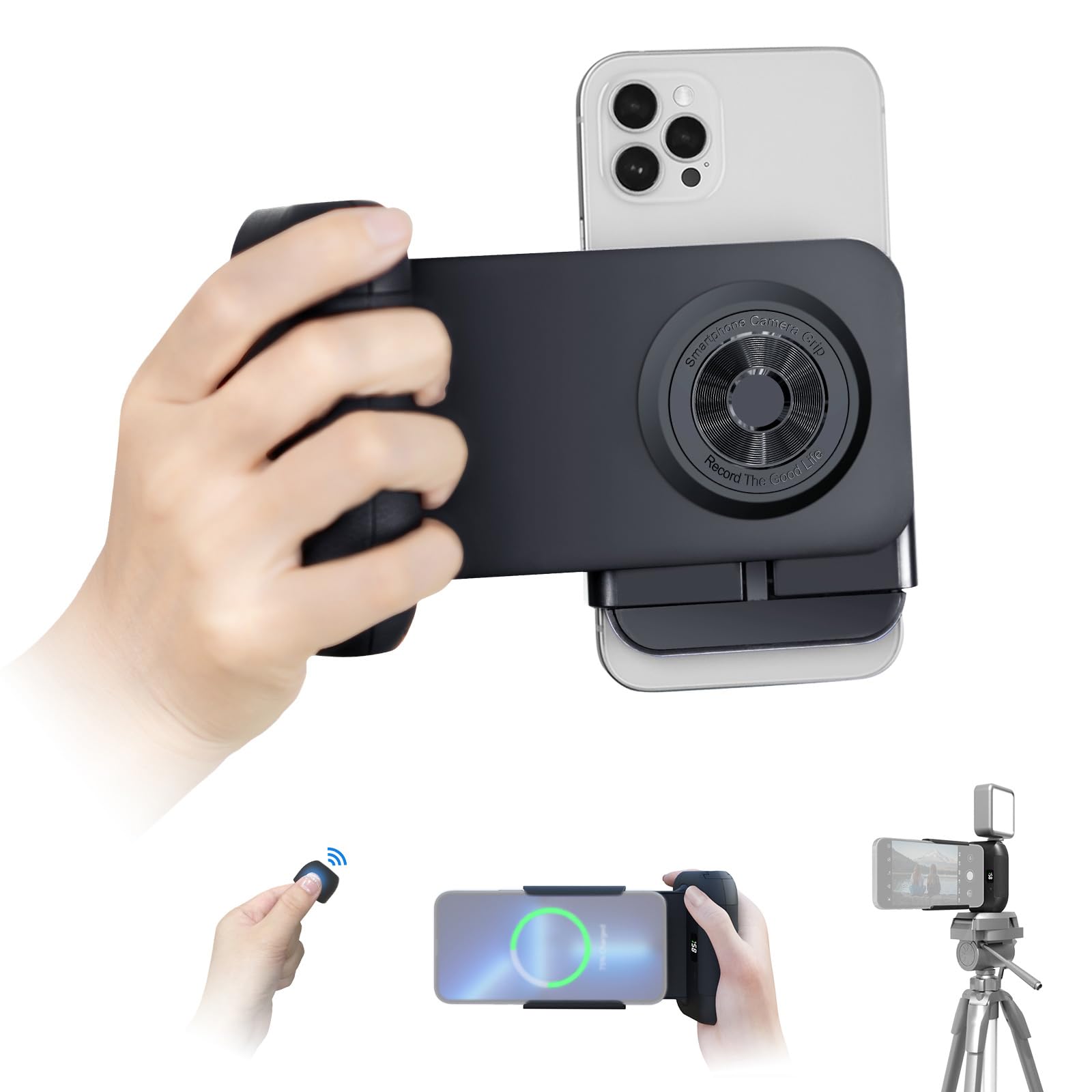 Soporte portátil para fotografía, modelo verde, H | Mango cómodo, para teléfonos influyentes en redes sociales
