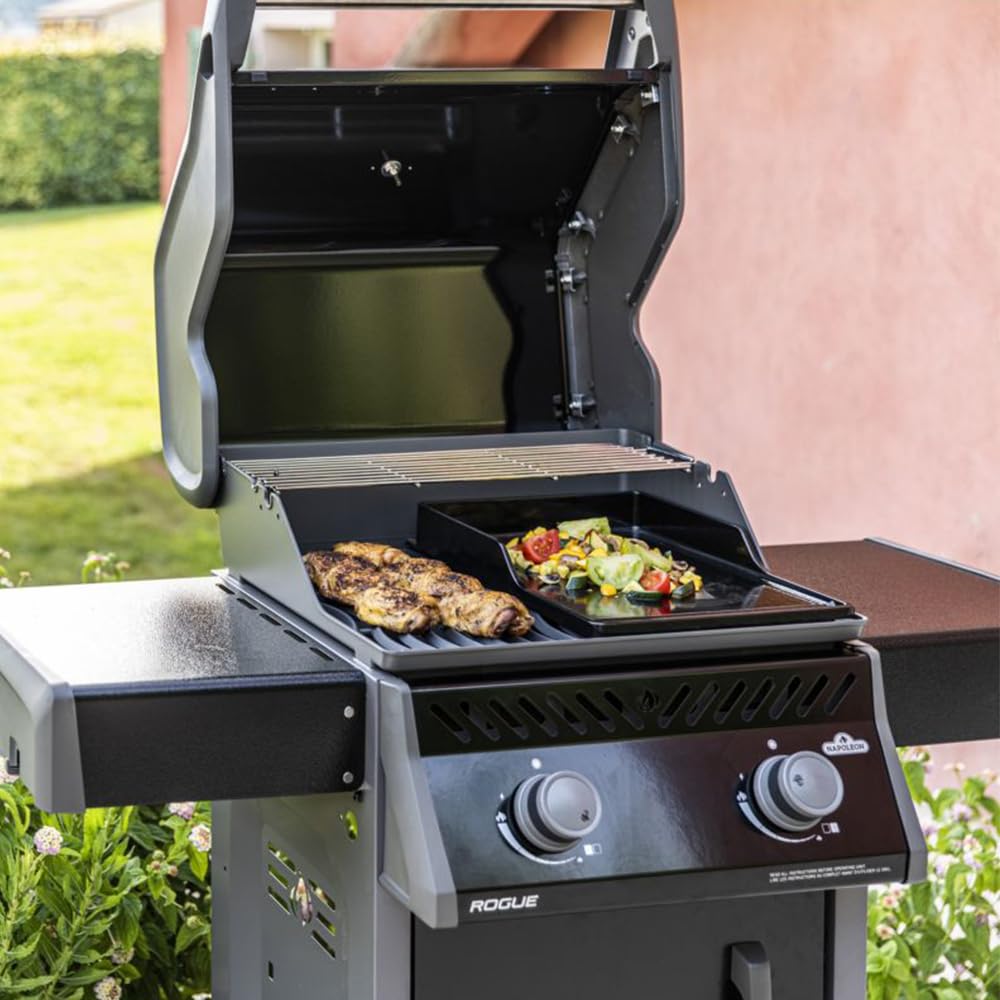Barbecue Gaz Napoleon ROGUE 365 - 2 Brûleurs - Grilles Fonte - Noir - Compact