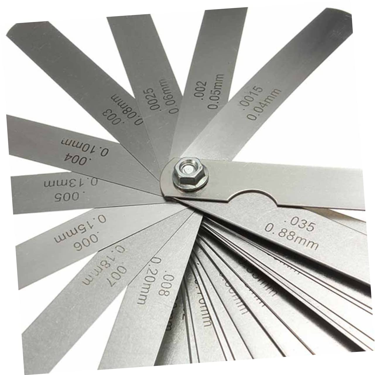 32pcs Dual Marked Feeler Gauge Precision Thickness Gauge Metric SAE Standards