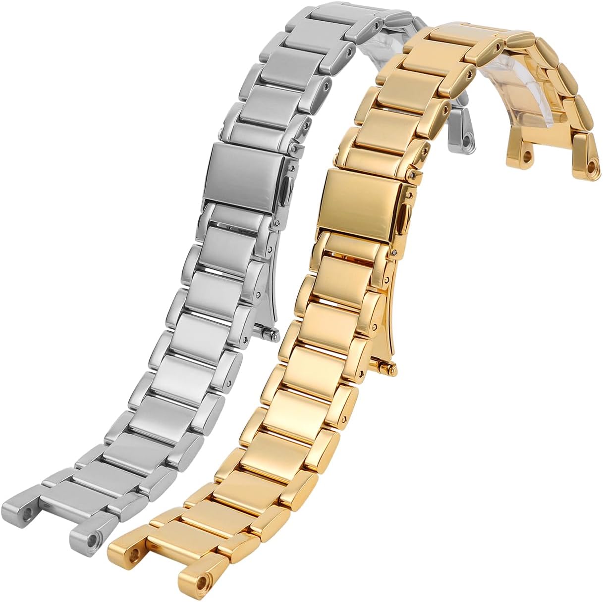 20x12mm Notched Steel Band for Michael Kors Starry MK2277 2425 6985 Cartier Pasha Stainless Steel Watch Band