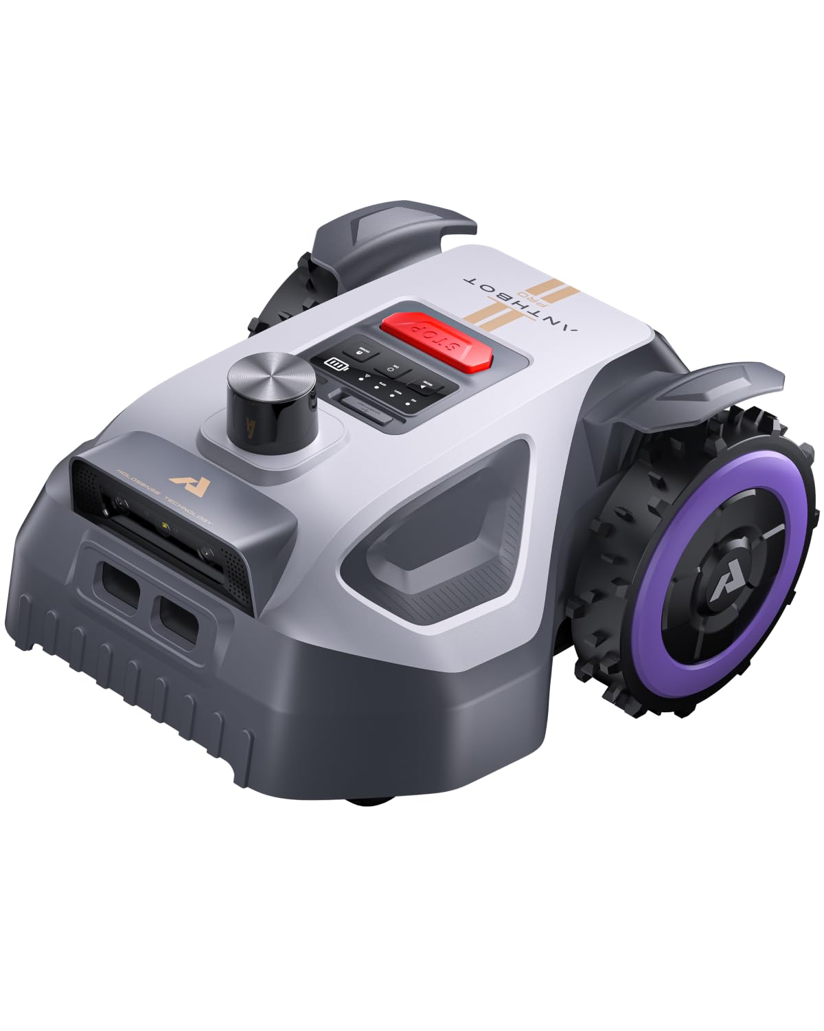 ANTHBOT M5 Pro 360° LiDAR Tondeuse Robot - 500㎡，NetRTK + 4G+HDR Vision IA, Cartographie Automatique, Gestion Multi-Zones, Programmation de la Tonte, 150㎡/h, 3-7CM Réglage de la Hauteur de Coupe