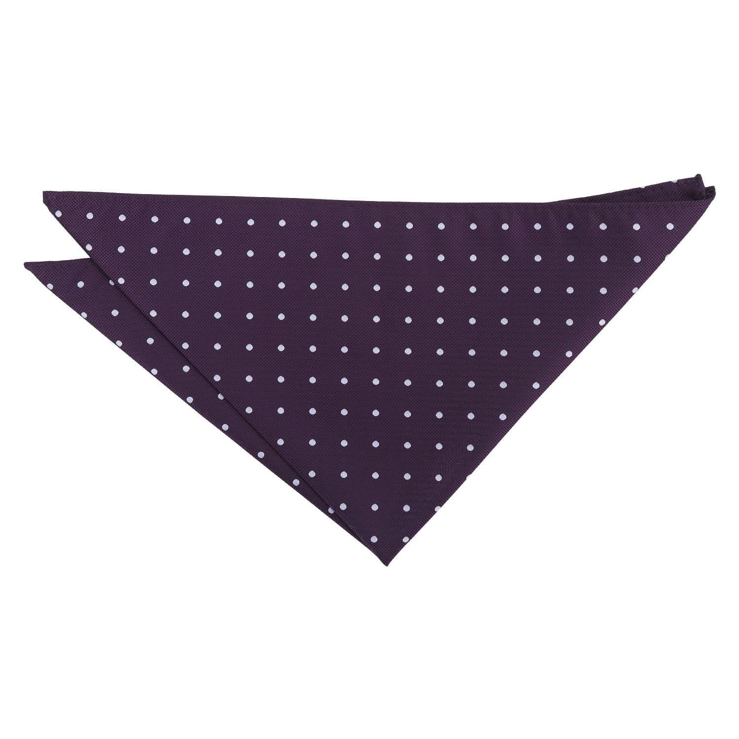 DQT Polka Dot Wedding Party Pocket Square Handkerchief - Mauve Purple