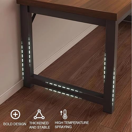 Miniatura 5 de Escritorio de computadora resistente de 324047 pulgadas, escritorio de oficina en casa, marco de metal, escritorio de trabajo, escritorio de trabajo