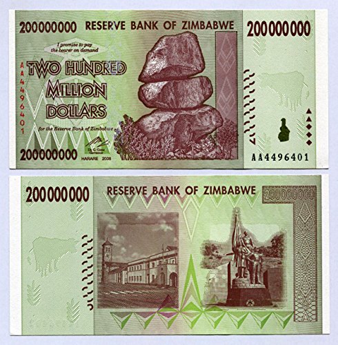 Zimbabwe 100 200 500 Million Dollars 2008 P80-P82 UNC currency bills … - Image 3