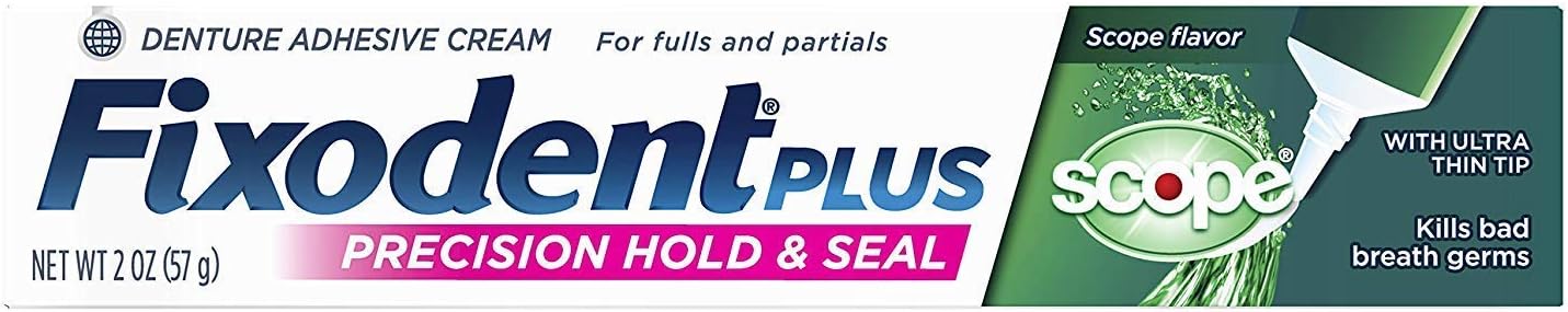 FixodentControl Denture Adhesive Cream Plus Scope Flavor 2 oz (Pack of 10)