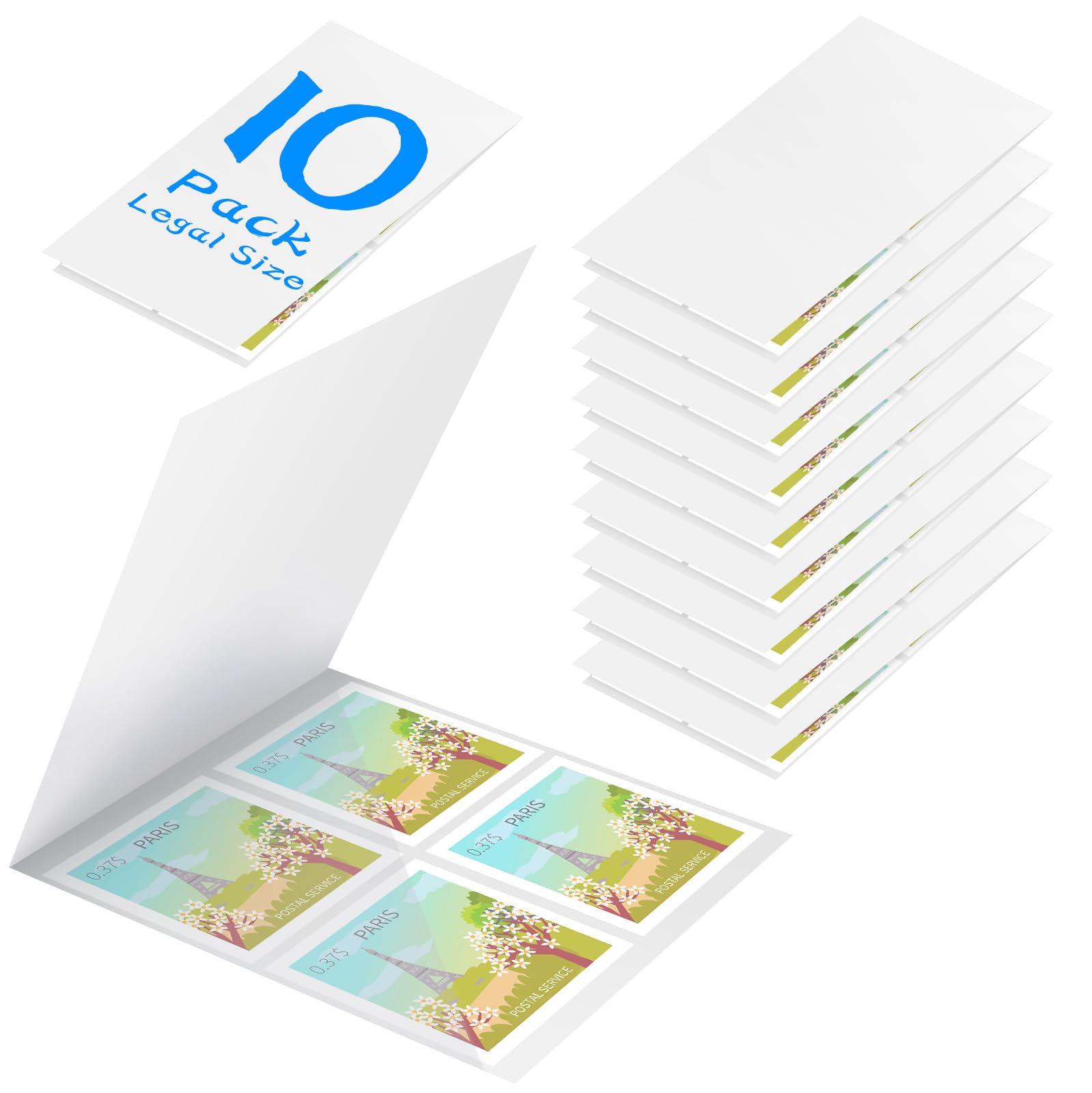 SKLENICE Laminator Carrier Sleeve Lamination Carrier Thermal Laminating Carriers Sheets Thermal Carrier Sheet for Laminator with All Brand Laminating Pouch (10, Legal Size)