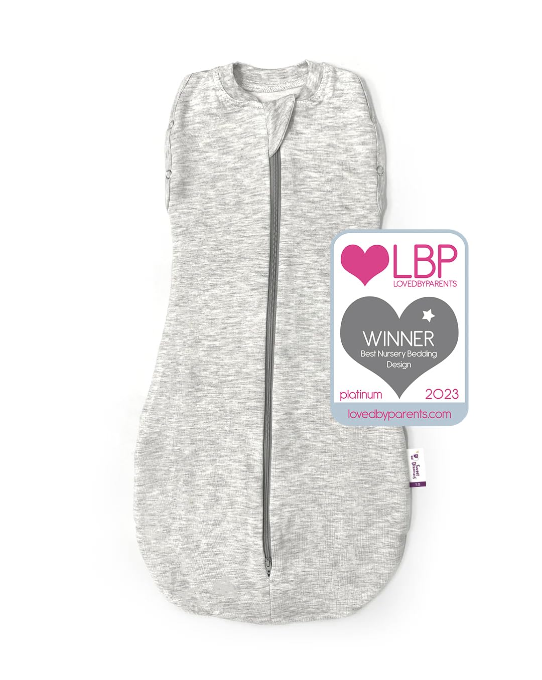 Sweet Dreamers, Baby Sleep Bag and Swaddle for Newborns, Grey, 0-3 Months - 1 Tog - Image 3