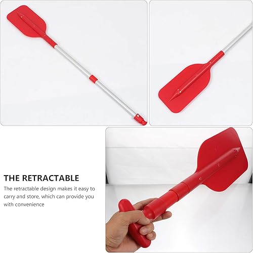 Vista 10 de Canoe Paddle Kayak Paddles Retractable Lightweight Paddle Aluminum Alloy Telescopic Paddle Boat Accessories 1pc Amarillo,Rojo