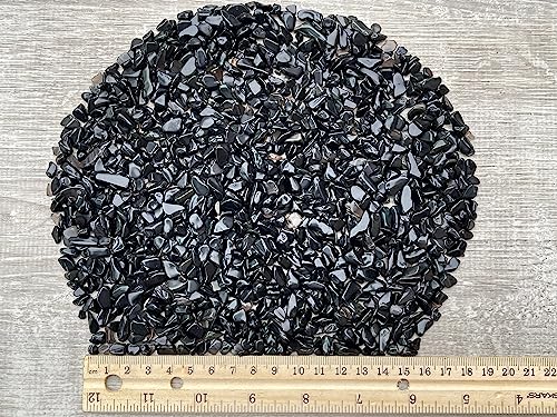 Image of GAF TREASURES 2 oz Lot Natural Rainbow Obsidian Semi Tumbled Gemstone Chips, Crushed Mini Crystals, Undrilled Crystal Chips (Rainbow Obsidian)