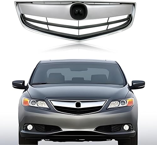 YLT AUTO Kit de repuesto para cubierta de parachoques delantero, rejilla cromada, entrada de aire para ACURA ILX 2013-2015
