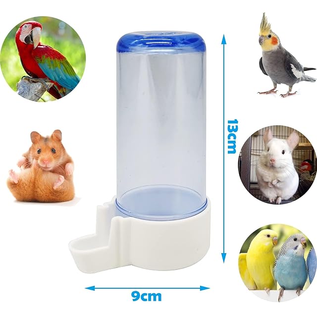 Foto 5 de 5 de BPS 2Pcs Comedero/Bebedero Tubo para Pájaros Aves Colgante Accesorios Jaulas De Palomas Vasos Plástico Corral…