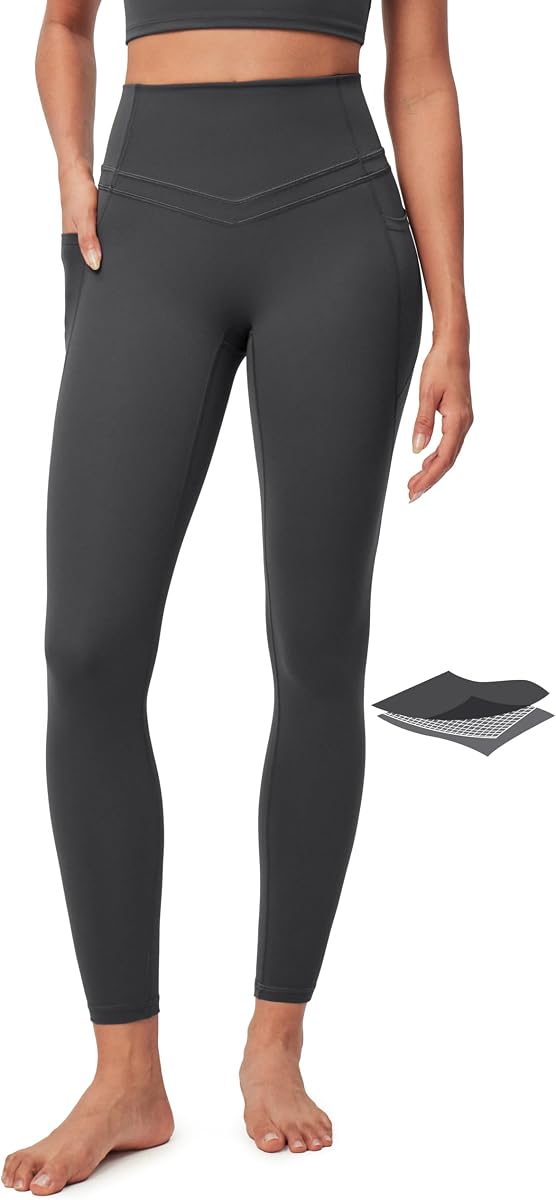 IUGA Leggings de compresión con bolsillos para mujer, pantalones de yoga con control de barriga