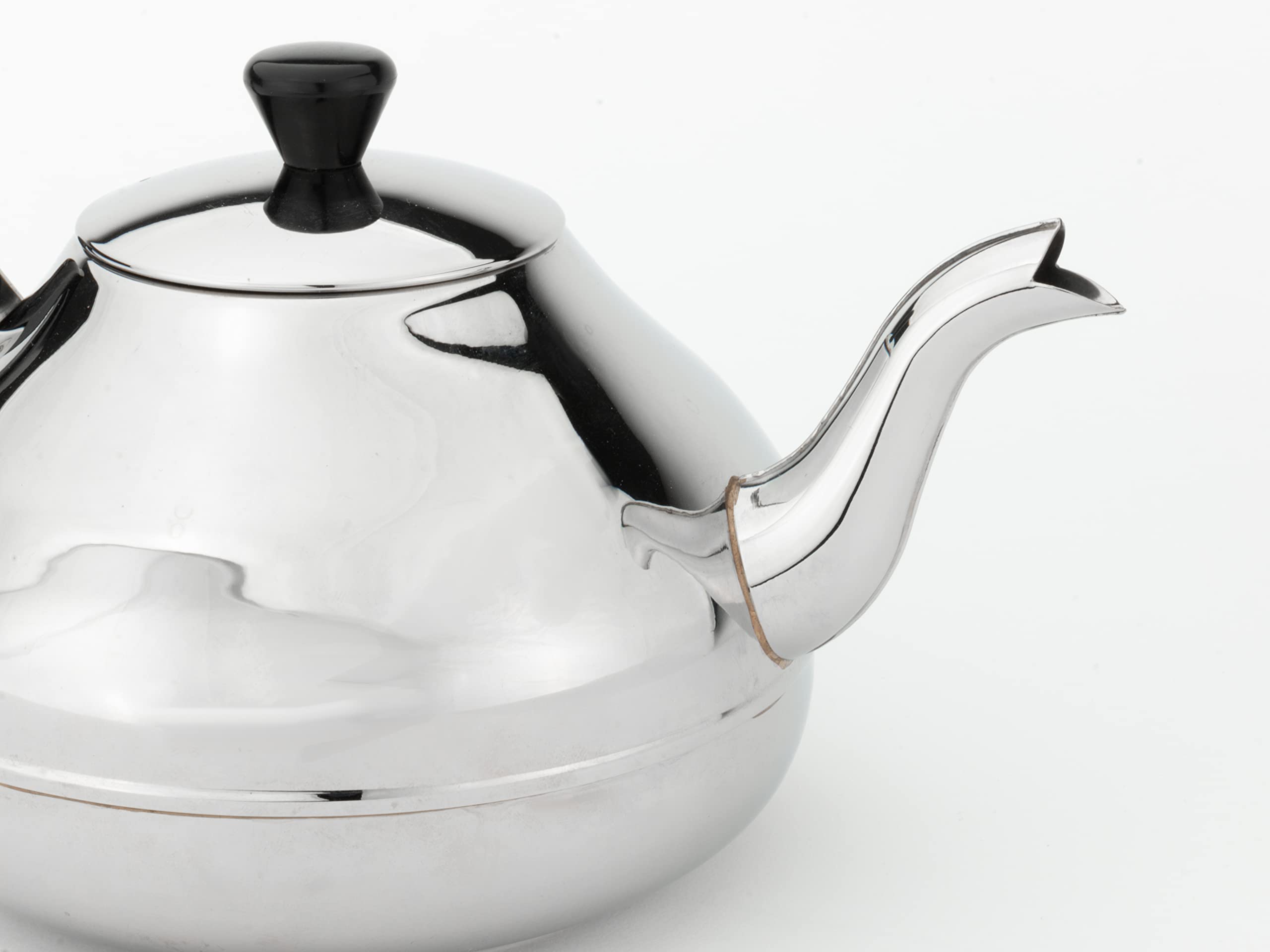 Bredemeijer Edelstahl Teekanne 1.25 Liter mit schwarzem Griff