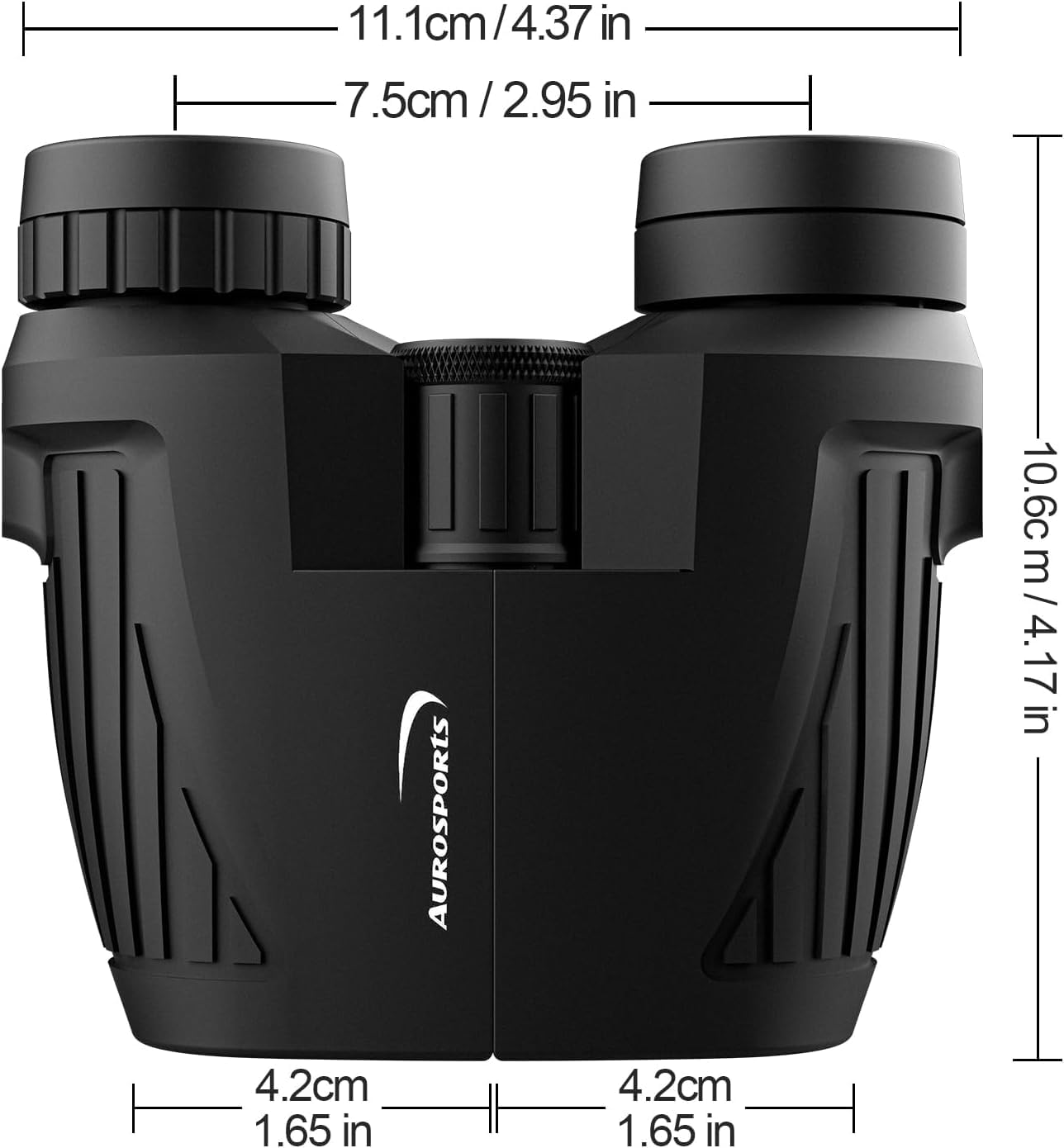 Aurosports Fernglas 15x25 Kompakt Fernglas für Kinder Erwachsene Ferngläser | Klein, Hochauflösend, Einfacher Fokus, Vogelbeobachtung, Reisen Jagd, Konzerte, Camping, Theater, Sportüberwachung, Schwarz