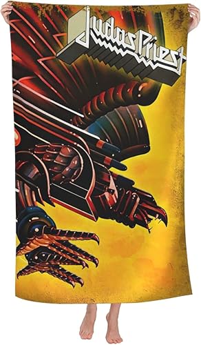 QDUqgTRds Judas Metal Band Priest Beach Towel -Quick Dry Towel Compact Bath Towel,Suitable for Backpacking Beach Gym Pool Sand Free Beach Towel for